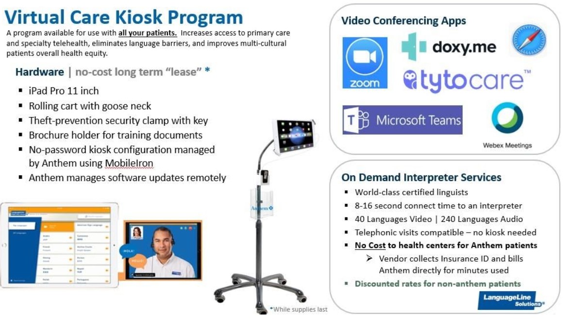 Virtual Care Kiosk Program
